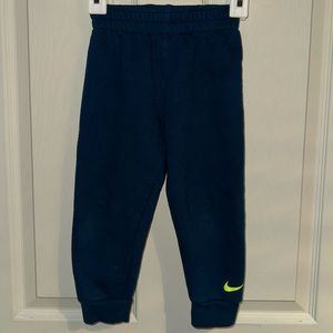 Nike toddler 3T sweatpants Nike logo navy blue yellow